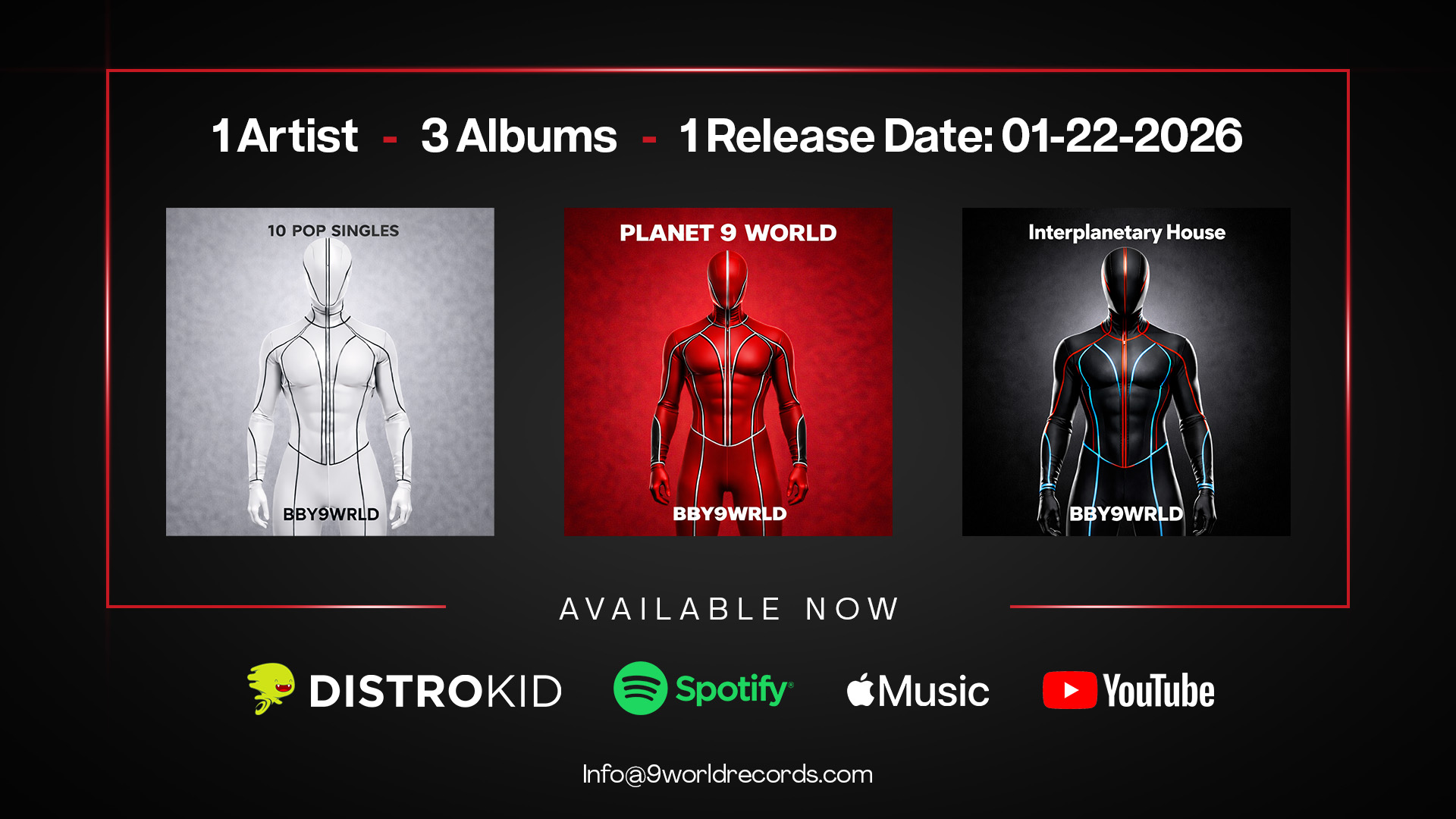 BBY9WRLD – 3 Albums Out Now